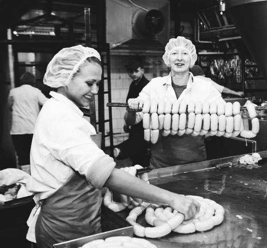 Women in a sausage factory